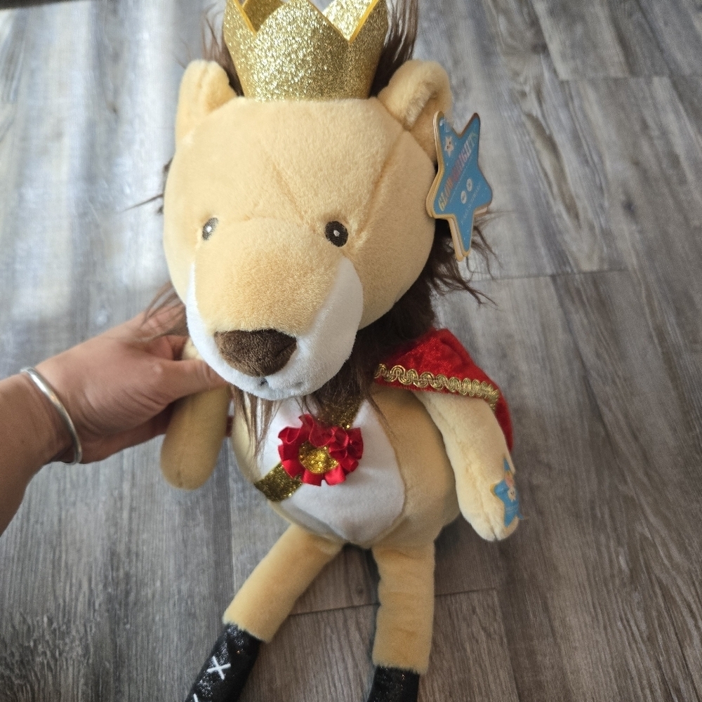 FAO Schwarz Royal Lion Plush with Gold Crown